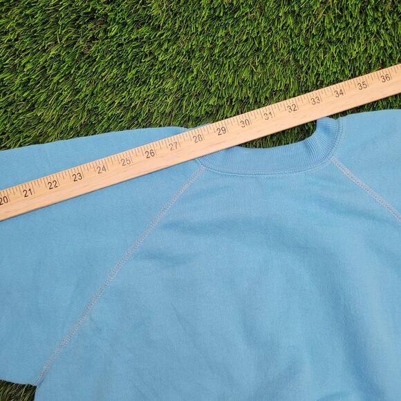 Vintage 80s Wrangler Raglan Sweatshirt Womens M/L 19x19 Boxy - Picture 3 of 11